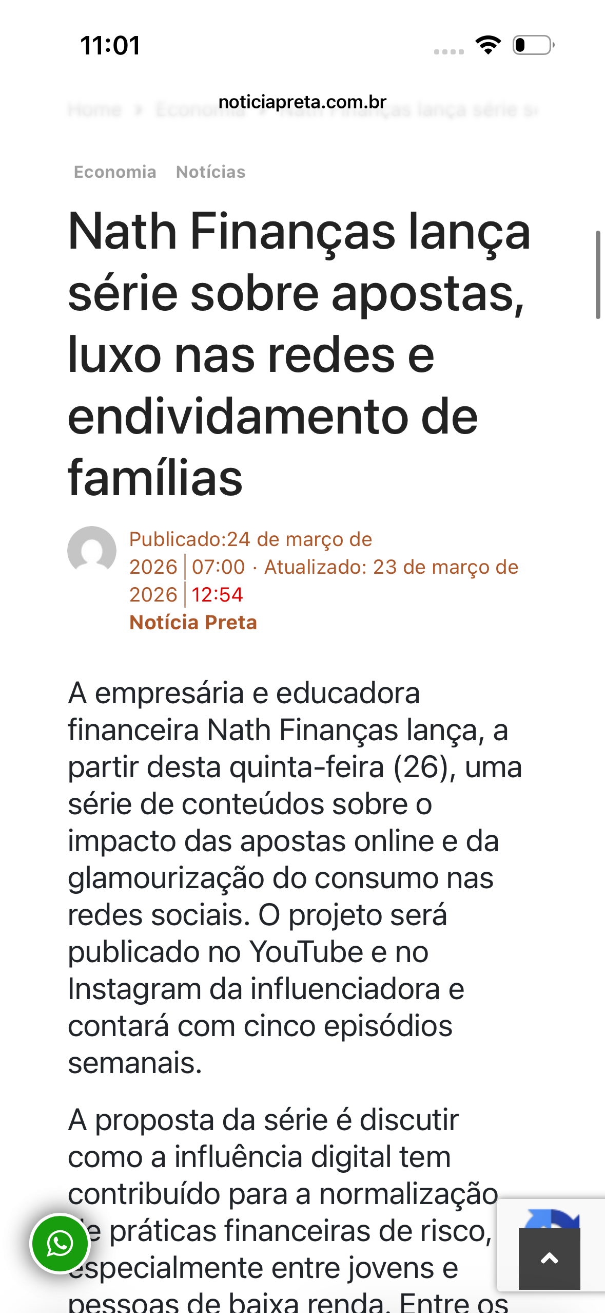 Nath na Mídia